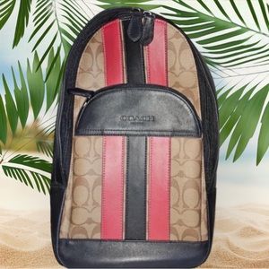 COACH F85035 body bag Signature Leather
